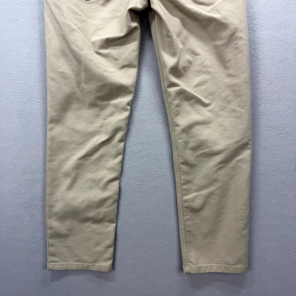Perry Ellis 5-Pockets Pants Mens 34x28* Beige Performance Golf Straight Tech‎
